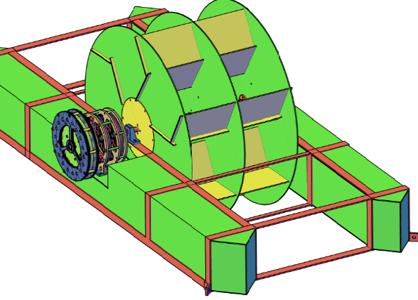 Figura 13 - Turbina Flutuante com multiplicador planetário de 25X e gerador de fluxo axial