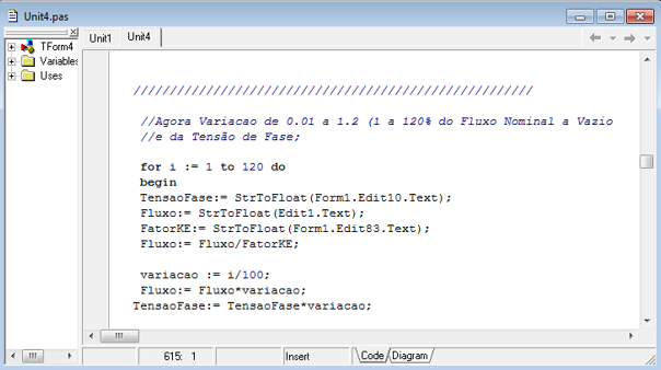 Rotina de Cálculo do Software