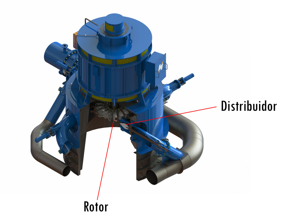 Imagem de uma turbina Pelton